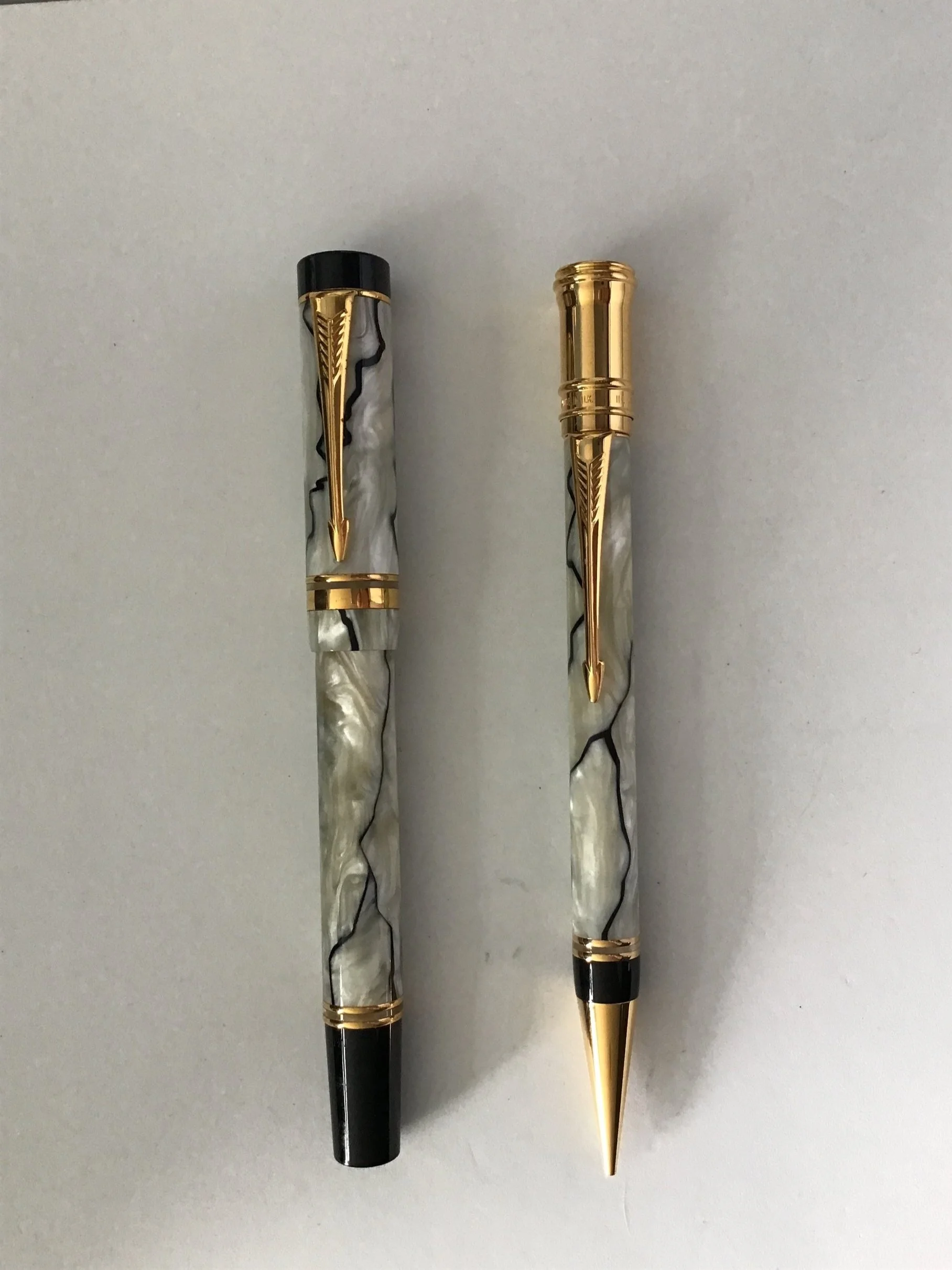 First Generation Parker Duofold Black & Pearl International